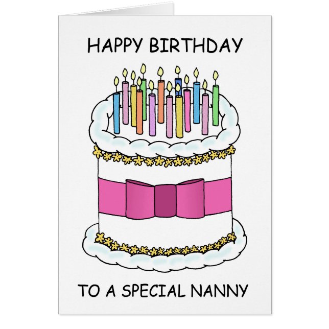 Nanny Happy Birthday Personalizado Cake (Frente)