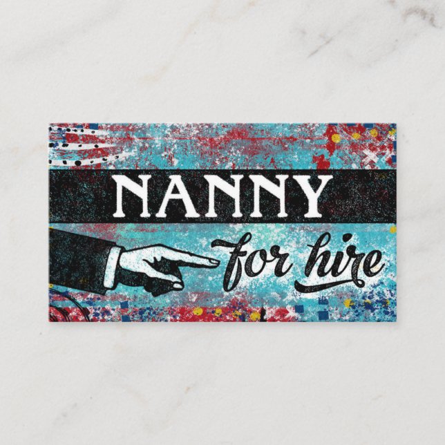 Nanny Para Alquilar Tarjetas De Negocios - Rojo Az (Anverso)