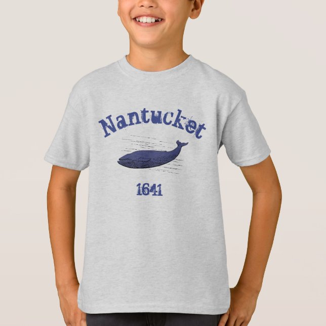 Nantucket, ballena, camiseta 1641 para niños 2 (Anverso)