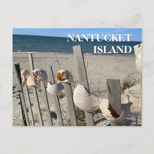 Nantucket Beach bombardea una postal de cerca (Anverso)