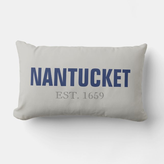 Nantucket Island Cojín decorativo fundado en 1659 (Anverso)