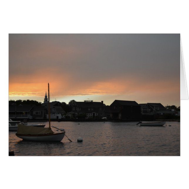 Nantucket Sunset Card (Anverso (Horizontal))