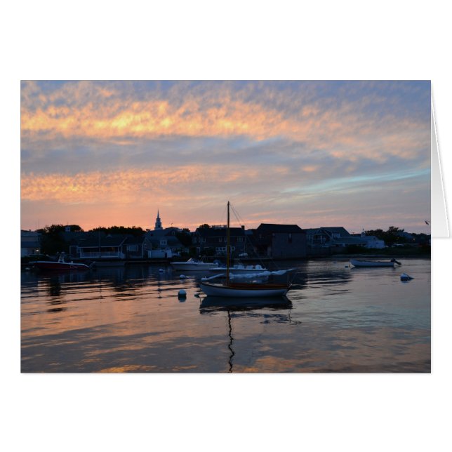 Nantucket sunset Card (Anverso (Horizontal))