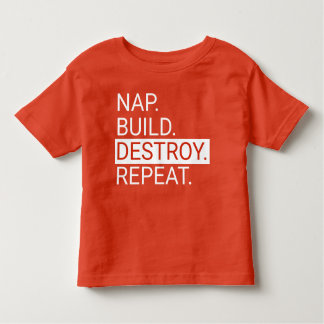 Nap. Construir. Destruir.Repite. Camisa de niño