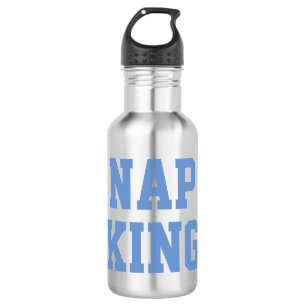Nap King   Chiste Humor Botella de agua azul