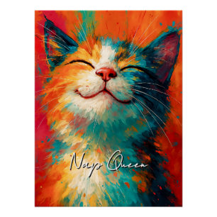 Nap Queen Poster - Graciosa cita de auto-cuidado a