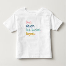 Nap Snack Sra Rachel Repetir la camiseta para los