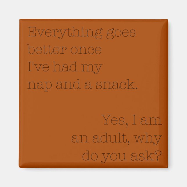 Nap y un imán para refrigerios (Frente)