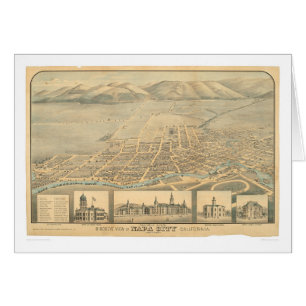 Napa, mapa panorámico del CA (0684A)