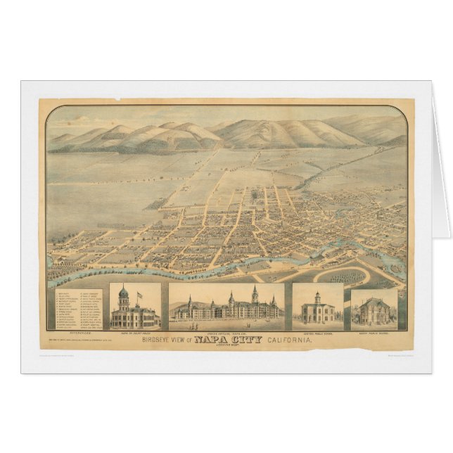 Napa, mapa panorámico del CA (0684A) (Anverso (Horizontal))