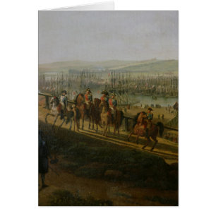 Napoleon Bonaparte que visita el campo en