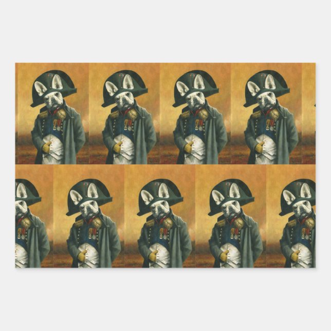 Napoleón Bulldog francés regalo Papel de envolvimi (Anverso 3)