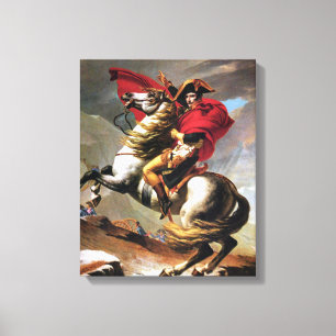 Napoleón cruzando la imprenta de lienzo de los Alp