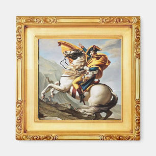 Napoleón cruzando los Alpes por David - Imán