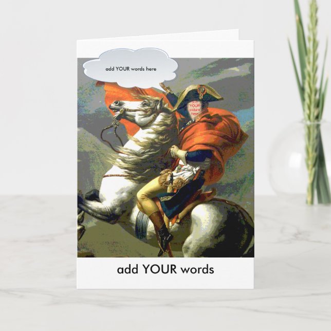 Napoleon en la tarjeta de Horsebackfaceinhole (Anverso)