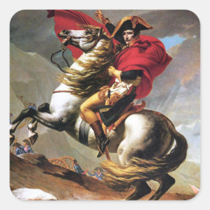 Napoleon que cruza a los pegatinas de las montaña
