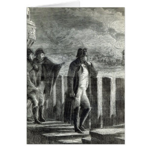 Napoleon que mira el fuego de Moscú en 1812