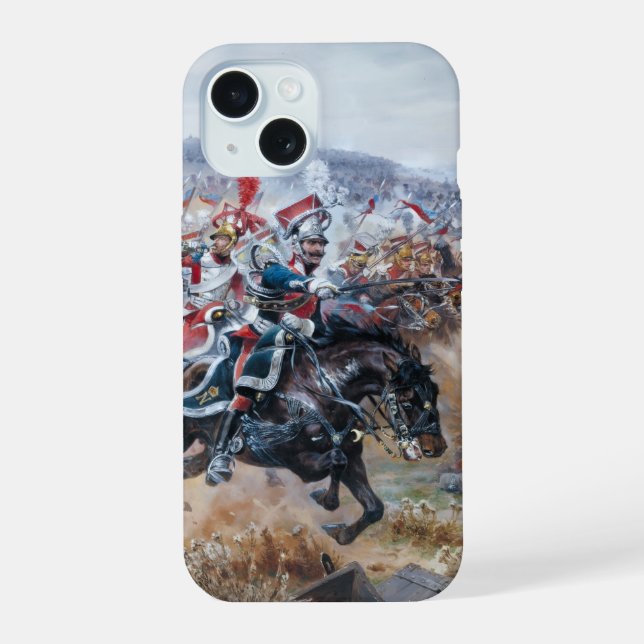 Napoleonic battle scene painting Leipzig  (Reverso )