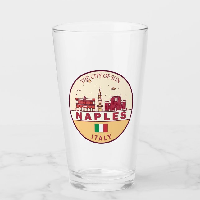 Nápoles Italia City Skyline Emblem (Anverso)