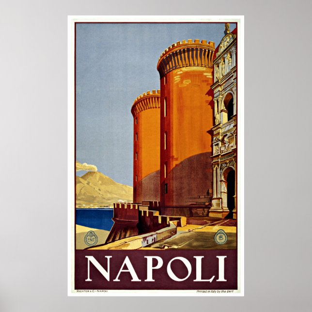 Nápoles Napoli Italia - Posters de viajes de época (Frente)
