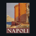 Napoli, Italia, tarjeta postal de viaje vintage<br><div class="desc">Napoli (Nápoles) Italia tarjeta postal de viaje vintage. Estos anuncios de viajes antiguos eran populares en el pasado.</div>