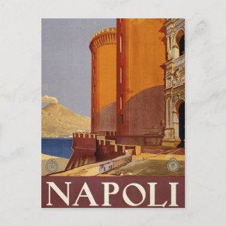 Napoli, Italia, tarjeta postal de viaje vintage