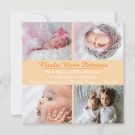 Naranja 4 Fotos - Anuncio de nacimiento