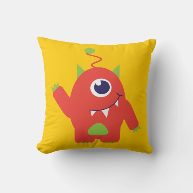 Naranja alienígena de un solo ojo y almohada de ni (Anverso)