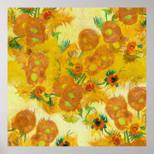 Naranja amarillo de arte moderno girasoles pintura