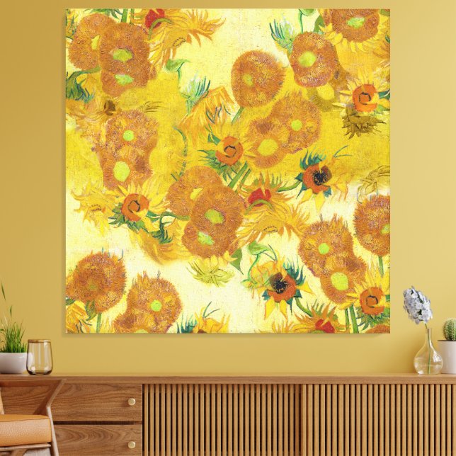 Naranja amarillo de arte moderno girasoles pintura (Insitu (Sala de estar))