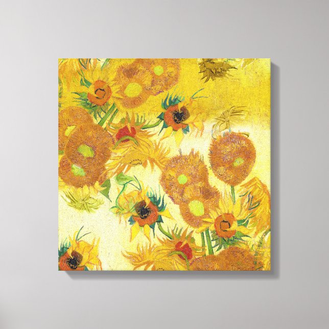 Naranja amarillo de arte moderno girasoles pintura (Anverso)
