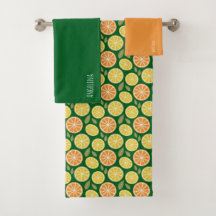 Naranja amarillo limón Patrón nombre verde