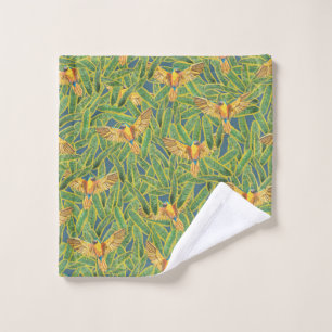 Naranja amarillo verde tropical deja patrón de lor