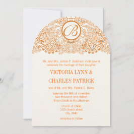 Naranja Amor Aves Reflexiones Invitación a la Boda