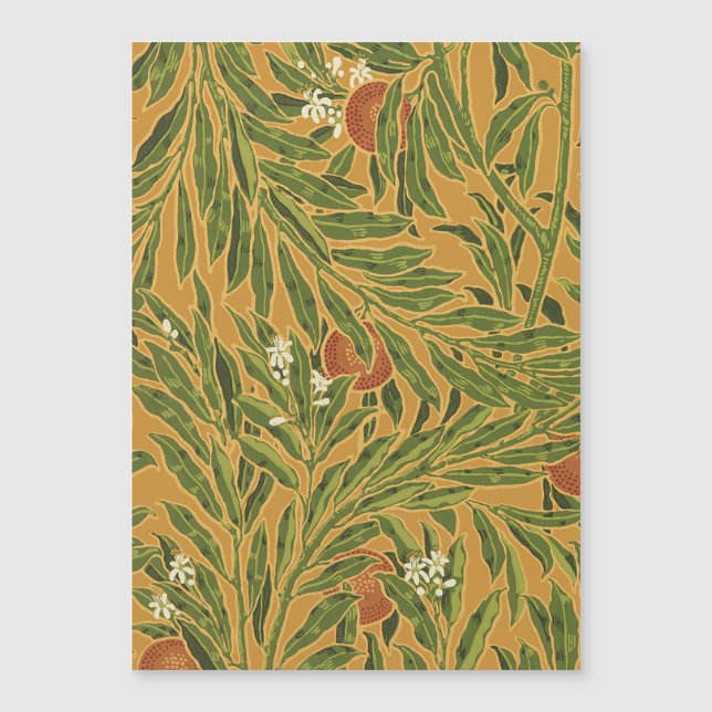 Naranja Árbol Vintage Patrón de fondo Art Nouveau (Anverso)