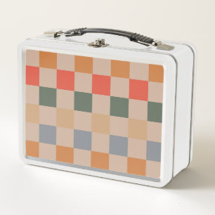 Naranja azul beige Brown Checkered Gingham Pattern
