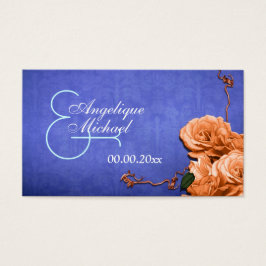 Naranja azul boda gracias piso