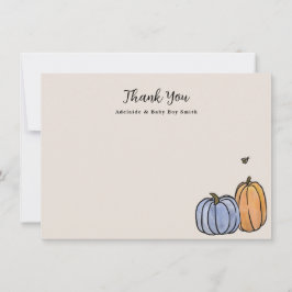 Naranja Azul Calabaza Caída Gracias Nota