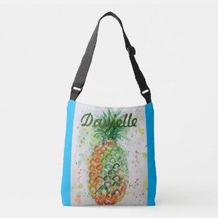 Naranja azul Chicas de piña Nombre arte Bolsa de