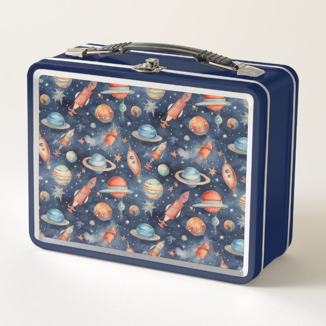 Naranja azul de la acuarela del planeta del niño p (Anverso)