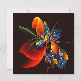 Naranja azul Floral Moderno Resumen Patrón de arte