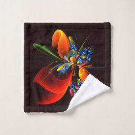 Naranja azul Floral Moderno Resumen Patrón de arte