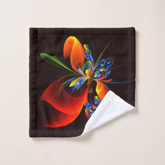 Naranja azul Floral Moderno Resumen Patrón de arte