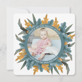 Naranja azul personalizado navidad deja foto