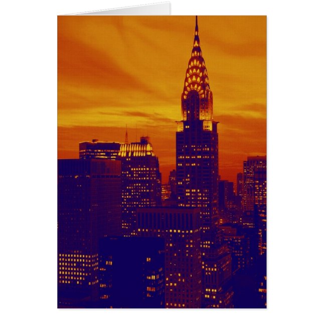 Naranja azul Pop Art Nueva York (Frente)