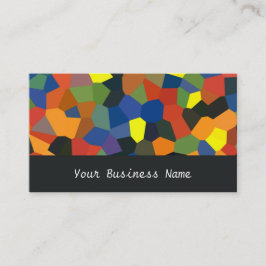 Naranja, azul, verde, tarjeta de visita abstracta