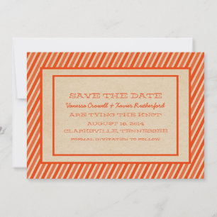Naranja Bandas de moda Guardar la invitación de fe