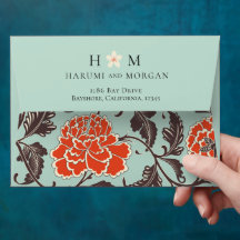 NARANJA BEIGE PEONIES CHINOISERIE