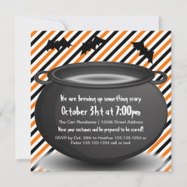Naranja/Black Kettle - Invitación de la fiesta de 