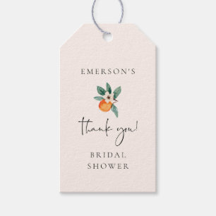 Naranja Blossom Bridal Shower Favor Gift Etiqueta